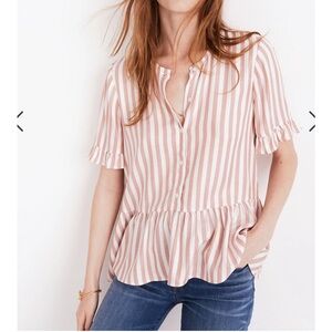 Madewell Studio Ruffle hem top XL